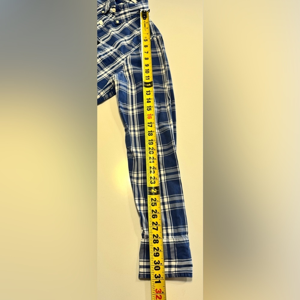 VTG Abercrombie Fitch Long Sleeve Muscle Shirt Button Up Size Medium Plaid Y2K - Picture 7 of 7